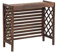 Couvercle De Climatiseur En Bois, Séparateur D'espace De Clôture D'écran De Confidentialité Extérieur Vertical Épaissi, Support De Climatiseur De Protection Solaire Anti-pluie