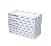 Couvercle de Climatiseur, Housse Climatiseur Extérieur, couvercle AC en aluminium robuste, volets résistants aux intempéries, support de fleurs, fenêtre Pravicy clôture poubelle clôture de jardin (Co
