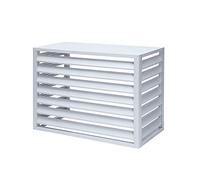 Couvercle de Climatiseur, Housse Climatiseur Extérieur, couvercle AC en aluminium robuste, volets résistants aux intempéries, support de fleurs, fenêtre Pravicy clôture poubelle clôture de jardin (Co