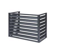 Couvercle de Climatiseur, Housse Climatiseur Extérieur, couvercle AC en aluminium robuste, volets résistants aux intempéries, support de fleurs, fenêtre Pravicy clôture poubelle clôture de jardin (Co