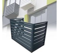 Couvercle de condensateur extérieur pour mini split - Écran de climatisation pour unités 1,5p/3p - Toit plat blanc - 100 x 50 x 70 cm - Protège et dissimule votre unité AC