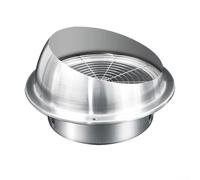 Couvercle de conduit d'évacuation en acier inoxydable avec valve de sortie étanche et grille intégrée pour contrôle des insectes, convient pour une installation murale ou au plafond (200#)