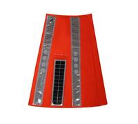 Couvercle de cône de route LED à charge solaire avec contrôle de la lumière - Ensemble de cônes d'avertissement de construction éclairés la nuit(Big)