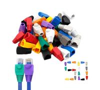 Couvercle de connecteur de câble Rj45, couvercle de bottes de connecteur de câble Rj45 - Veste à têtes de Rj45, 50 pièces - Manchon de protection pour adaptateur Rj45, couvercle de protection des tête