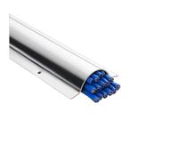 Couvercle de Cordon de Fil de goulotte de câble en Acier Inoxydable | Argent 40-100x8-30x0.6mm 1 m 1-10 pièces Gestion des câbles for intérieur et extérieur(W 46mm/1.8in,3 pcs)