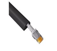 Couvercle de Cordon de Protection de câble en PVC Flexible Auto-adhésif, Chemin de câble de Protection de Fil de Sol, Organisateur de Fil for Fils trop lâches(Black,18x12mm)