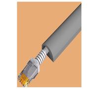 Couvercle de Cordon de Sol, Couvercle de Cordon d'alimentation, Cordons de Protection, Bande de Couverture de Sol de rallonge Auto-adhésive for Cordons d'intérieur, Sol(Grey-5meter,15x10mm)