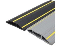 Couvercle de Cordon de Sol Protecteur de câble Sol en PVC, Protecteur d'alimentation Auto-adhésif, Couvercle, Cache-Couvercle, Organisateur Fil(Black D20)