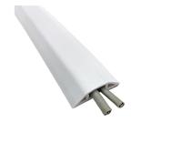 Couvercle de Cordon de Sol Protecteur de câble Sol en PVC Souple 1M, Cache-câble Chemin roulement, Cache-Fil, Manchon Couverture Cordon Mural(D40 White)