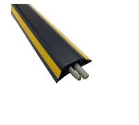 Couvercle de Cordon de Sol Protecteur de câble Sol en PVC Souple 1M, Cache-câble Chemin roulement, Cache-Fil, Manchon Couverture Cordon Mural(D40 Gray Yellow)
