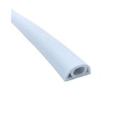 Couvercle de Cordon de Sol Protecteur de câble Sol en PVC Souple 1M, Cache-câble Chemin roulement, Cache-Fil, Manchon Couverture Cordon Mural(D20 White-01)
