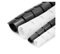 Couvercle de Cordon de Sol Protecteur de Fil câble en Spirale Flexible 2M 28/10/8mm, Organisateur, Cordon télévision d'ordinateur, Tube Protection, Outils Gestion(10mm White 2M)
