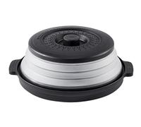Couvercle de couvercle de micro-ondes pliable - Bouclier alimentaire ventilé, couvercle de plaque de rangement facile avec poignée | Protecteur contre les éclaboussures de micro-ondes multifonction