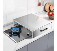 Couvercle de cuisinière en acier inoxydable - Couvre-brûleur pour cuisinière à gaz et électrique, planche à nouilles polyvalente pour la protection de la cuisine