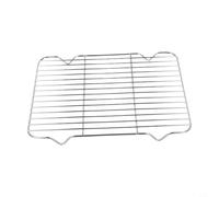 Couvercle de cuisson en acier inoxydable avec grille de rangement et plateau - Kit de réfrigérateur 3 pièces pour four de refroidissement pour biscuits, rôtir et pain (23 x 17 x 5 cm / 26 x 20 x 5 cm