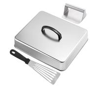 Couvercle de Cuisson pour,Rectangulaire en Acier Inoxydable | Dôme en Acier Inoxydable avec Presse à Viande et Spatule | pour Cuisiner en intérieur comme en