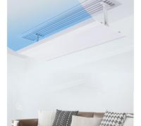 Couvercle de Déviateur d'air,Couvercle D'aération Central AC,Déflecteur de Débit de Climatiseur,D'aile d'air de Sortie Réglable Pare-Brise Anti-Soufflage Direct pour évents/RV/Registres(Size:30x60cm)