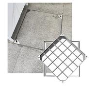 Couvercle de drain carré encastré en acier inoxydable | Argent plusieurs tailles for l'aménagement paysager d'allée(19.7x39.4in/50x100cm)