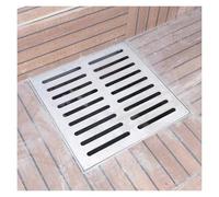 Couvercle De Drain De Terrasse Carré avec Base en Métal, Couvercle De Drain avec Trou De Bande, Grille De Drainage Extérieure Amovible(60cmx60cm(23 5/8" x23 5/8"))