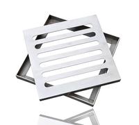 Couvercle De Drain Métallique Carré pour Extérieur, Kit De Protection De Drain, Couvercle De Canal De Drainage pour Empêcher Les Feuilles De S'accumuler, Place(15x15x2cm)