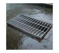 Couvercle de drainage, plaque en acier galvanisé pour eau de pluie et drainage de sol, grille extérieure pour allée, garage, cour, systèmes de drainage de jardin