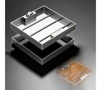 Couvercle de drainage souterrain avec poignée 85 x 100 cm - Ensemble d'accessoires pour fosse Sewa - Couvercle pour le traitement des eaux usées et facile à installer