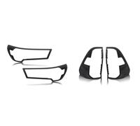 Couvercle De Feu Arrière 4 Pièces Noir Mat Phare De Voiture/feu Arrière Surround Capots De Bordure Pour Toyota Pour Hilux 2021-2025 Cadre De Lampe Capots Accessoires Cache Feu Arrière