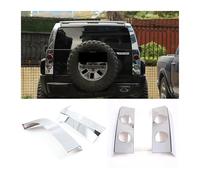 Couvercle de feu arrière de pare-chocs arrière de voiture ABS noir mat, cadre de feu arrière compatible avec Hummer H3 2005 2006 2007 2008 2009, accessoires de voiture(4pcs Glossy silver)