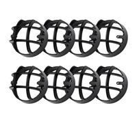 couvercle de feu Grille De Protection LED 8X 73MM Pour Land Pour Rover Pour Defender 90 110 127 130 1983-1990 1990-2016 Kit Protection De Feux Avant Et Arrière Cache feu arrière