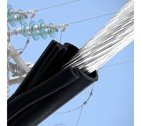 Couvercle de Fil Haute Tension en Silicone 35KV, Manchon Isolant Noir, 1 Paquet(ID 50mm/2inx10ft/3.0m)