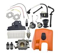Couvercle de filtre à air avec base et bobine d'allumage, kit de carburateur for tronçonneuse MS250 MS230 MS210 11231401902 1123 358 7701 Bouchon d'huile