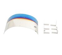 Couvercle de filtre d'admission d'air en acier inoxydable, chaleur d'admission d'air de voiture, couvercle chromé pour prises d'air coniques ou cylindriques de 2,5 à 3,5 pouces, (plaqué bleu)