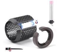 Couvercle de filtre extérieur compatible avec le coiffeur Dyson Airwrap avec brosse de nettoyage pour filtre HS01 HS05 Pièces de rechange pour cage de filtre magnétique