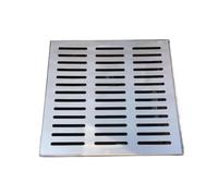 Couvercle de fossé de Drainage robuste en acier inoxydable, avec cadre, grille métallique de qualité for allées, jardins et espaces extérieurs, 1 pièce(50x3cm)