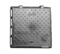 Couvercle de Fosse Septique Carré, Couvercle D'inspection en Fonte Noire de 30,5 Cm (12 Po), Conception Monobloc B125, Capacité de Charge de 10 Tonnes(50x50cm/20x20in)