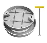 Couvercle de fosse septique circulaire en béton robuste de 66 cm avec crochets - Convient aux réservoirs de 35,6 cm à 101,6 cm, idéal pour le drainage, la gestion des déchets et le remplacement