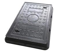 Couvercle de fosse septique encastrée rectangulaire en acier renforcé, design résistant au vol pour cour,