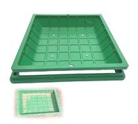 Couvercle de Fosse Septique Invisible Carré, Couvercle Fosse Septique Plastique PP, Regard Eau Pluviale pour Espaces Verts, Écoles, Champs de Drainage, Jardins, Pelouses(60x60cm/24x24in)