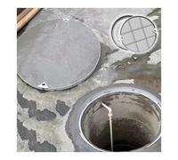 Couvercle de Fosse septique Rond, Couvercle et Cadre de Regard Invisibles, Couvercle de Fosse septique Circulaire Invisible, Drainage Souterrain d'égout Plat Robuste, couvercles de