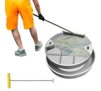 Couvercle de fosse septique rond en acier inoxydable de 68,6 cm - Couvercle d'inspection caché pour allée/cour/école - Trappe d'accès aux eaux usées durable et résistante aux intempéries