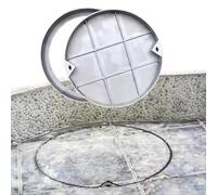 Couvercle de fosse septique rond invisible en acier inoxydable avec base pour cours, allées, trottoirs