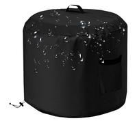Couvercle de foyer - 17.72x17.72x28.74 pouces Pièces rondes imperméables pour la protection, les intempéries avec un oxford robuste, un protecteur en tissu pour barbecue, feu de , grillade, cuisso