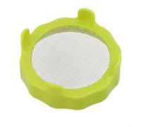 Couvercle de germination en plastique pour bocaux à large ouverture avec écran en maille d'acier inoxydable pour cultiver des germes de luzerne et de salade, support de 1,2 m, jaune, vert, gris (vert)