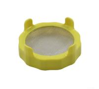 Couvercle de germination pour bocaux à large ouverture en acier inoxydable 316 et couvercle en maille ABS facile à nettoyer pour cultiver des micropousses de brocoli, de luzerne, 9,5 x 3,5 cm (jaune 1