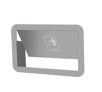 Couvercle de goulotte encastré pour comptoir, couvercle à ordures latéral encastré en acier inoxydable, couvercle basculant équilibré en forme de feuille de lotus pour déchets poubelle pour économiser