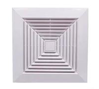 Couvercle de grille d'aération carrée, grille de sortie CA montée au plafond, panneau d'entrée d'air frais pour système de ventilation de climatisation (200 mm)