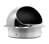 Couvercle de grille d'aération circulaire, Grille d'aération ronde avec moustiquaire intégrée for cuisine et salle de bain, argentée, plusieurs tailles(7.1In-180Mm)