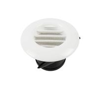 Couvercle de grille d'aération circulaire, grille de ventilation ronde, mini conduit en plastique ABS, évent mural rond pour usage domestique, hangar de rangement, cuisine (125mm Oblique)