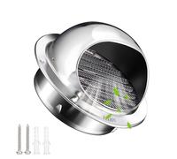 Couvercle de grille d'aération circulaire, Grille de ventilation soffite réglable en acier inoxydable, plusieurs tailles(7Inch - 180Mm)