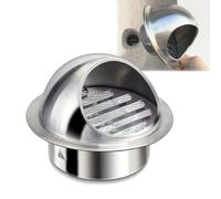 Couvercle De Grille Daération Murale Ronde en Acier Inoxydable, Sortie De Ventilation avec Grille à Persiennes, pour Hotte Aspirante De Cuisine 50mm-2in